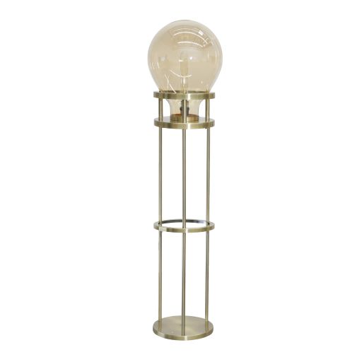 METAL / GLASS 61 BULB FLOOR LAMP, SMOKE/GOLD-KD