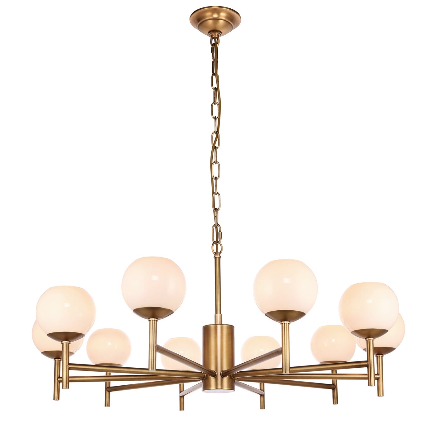 MILK GLASS GLOBES ON BRASS FINISH