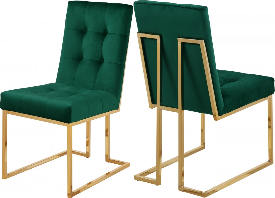 PIERRE VELVET DINING CHAIRS/GOLD