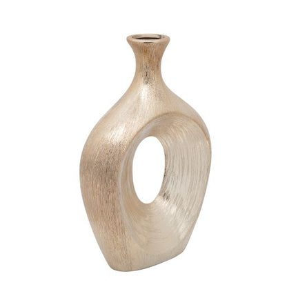 13 SCRATCHED OVAL VASE CUT-OUT | Champagne