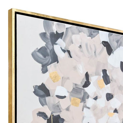 71x71, HAND PNTD IDYLL WOMAN GLD LEAF CANVAS | Multi