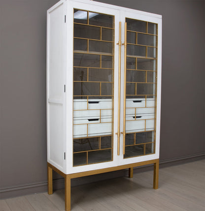 FR862 White & Gold Cabinet