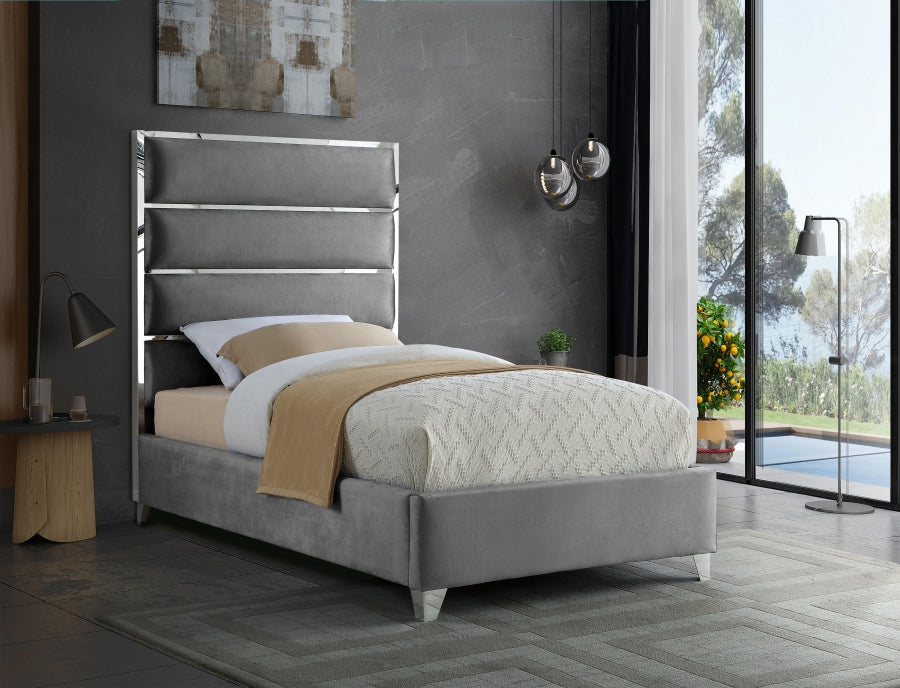 Zuma Velvet Twin Bed
