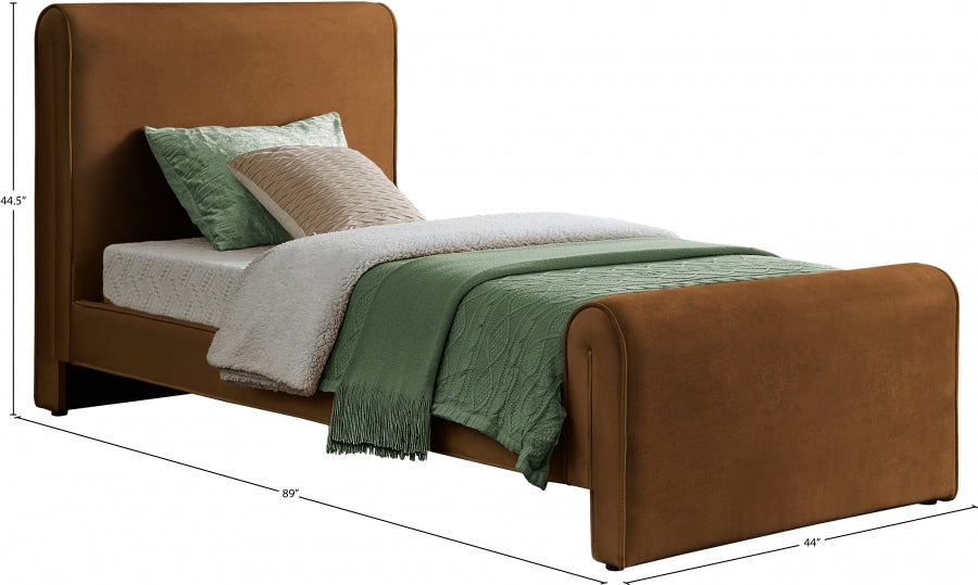 Sloan Velvet Twin Bed