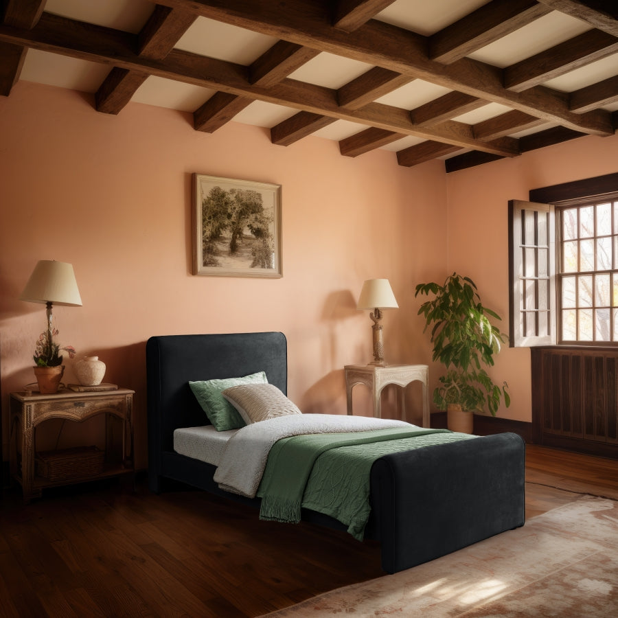 Sloan Velvet Twin Bed