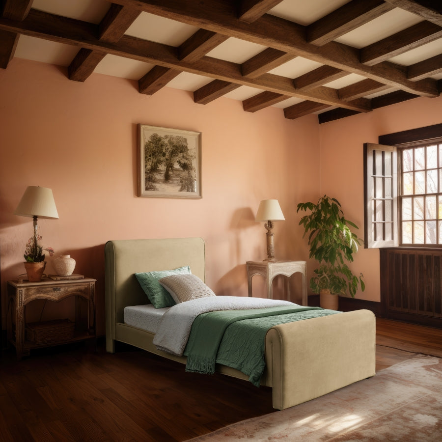 Sloan Velvet Twin Bed