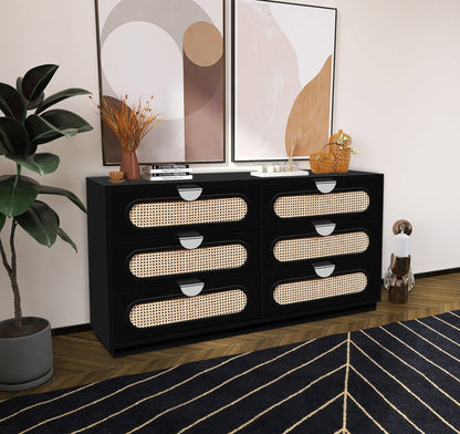 Cane Mid Century Dresser