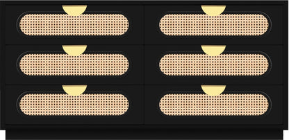 Cane Mid Century Dresser