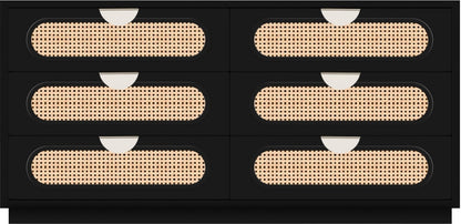 Cane Mid Century Dresser