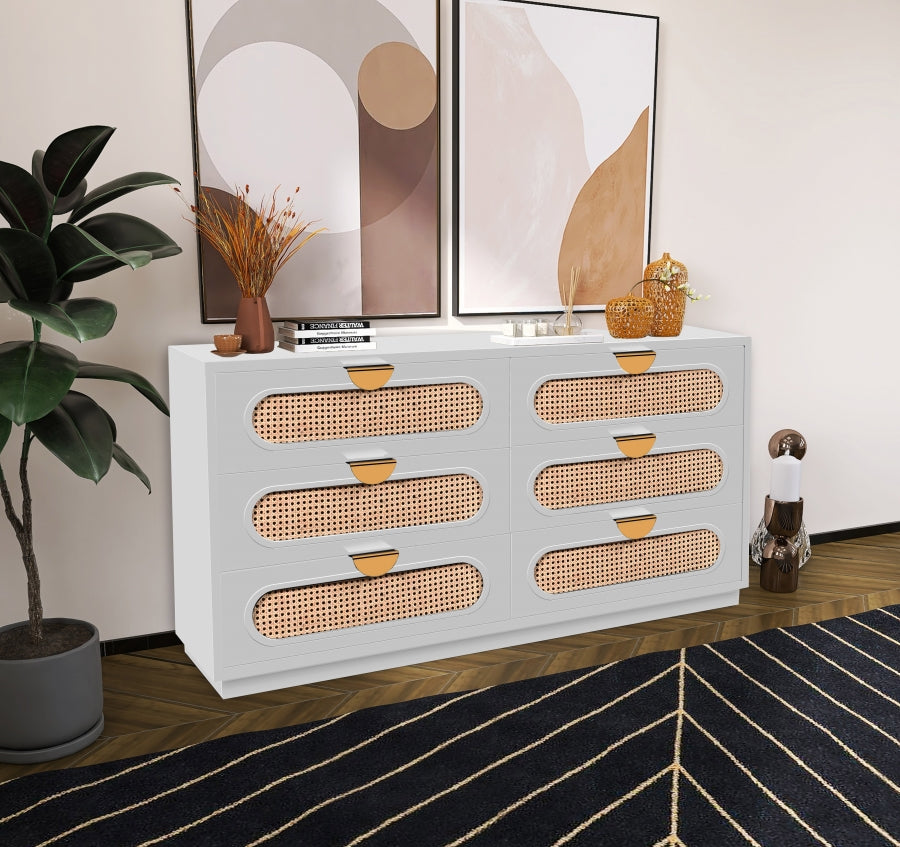 Cane Mid Century Dresser