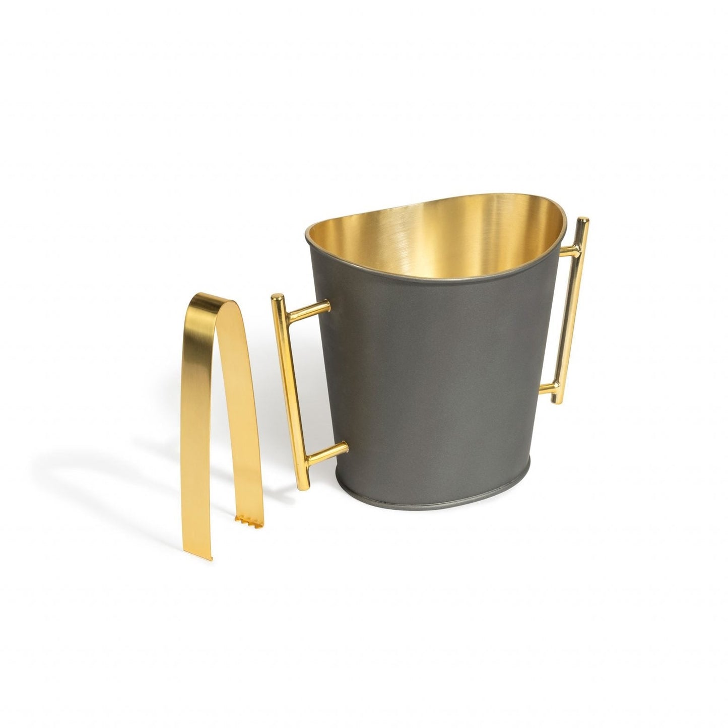 SLEEK FINISHED GOLD/BLACK ICE BUCKET