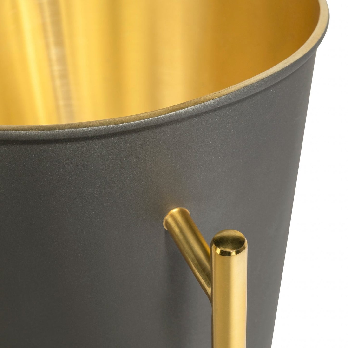 SLEEK FINISHED GOLD/BLACK ICE BUCKET