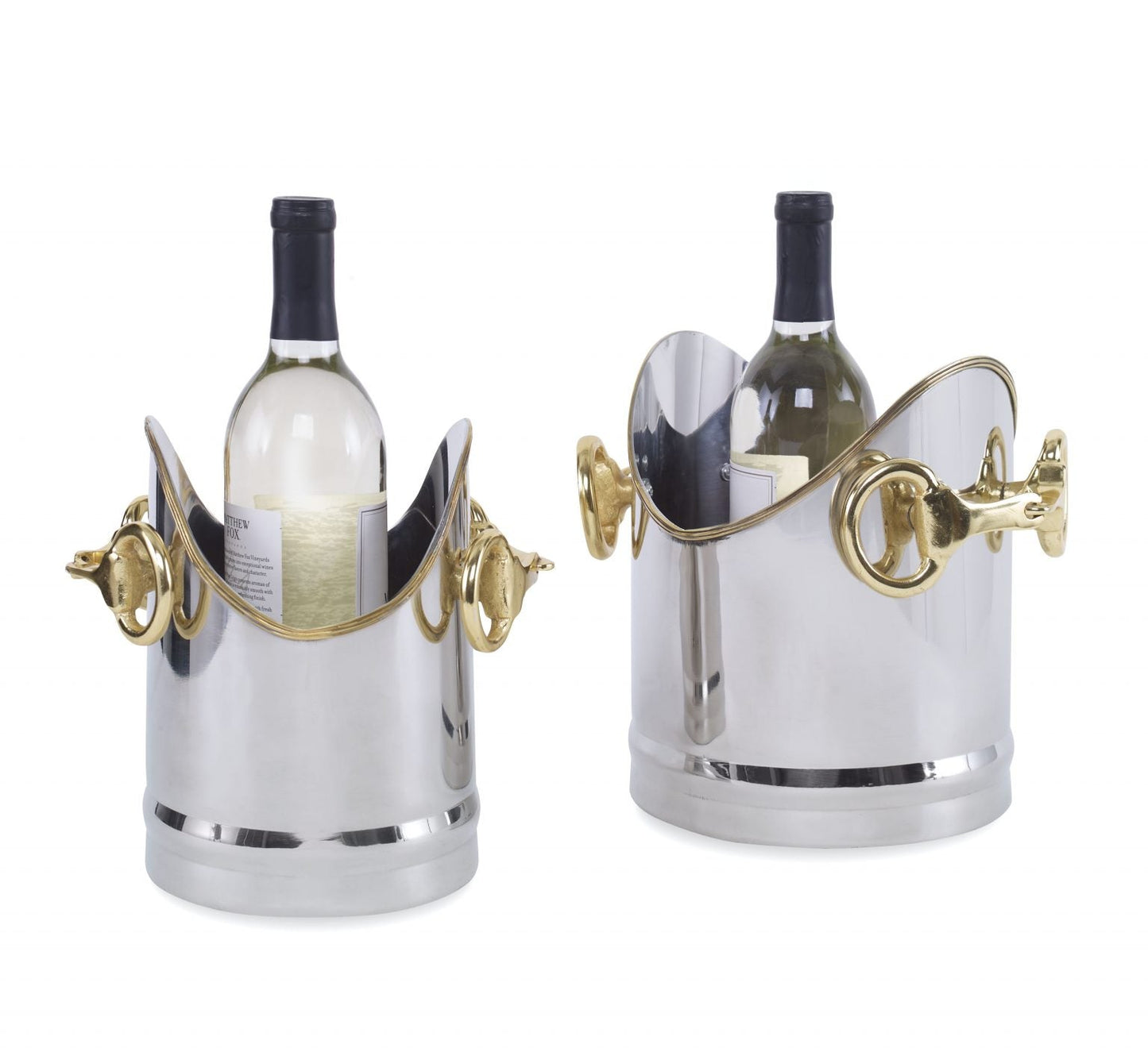 Silver and gold wine chiller