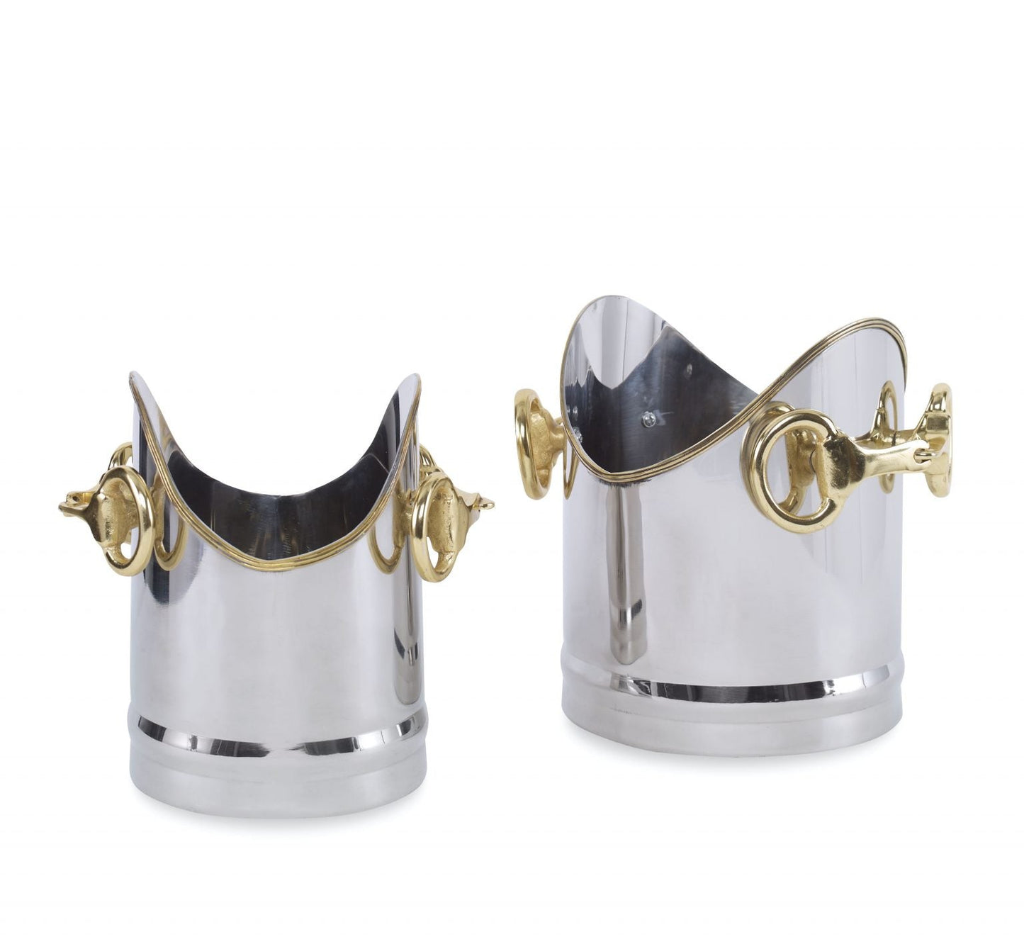 Silver and gold wine chiller