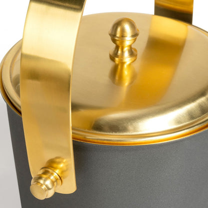 SLEEK FINISHED GOLD/BLACK ICE BUCKET