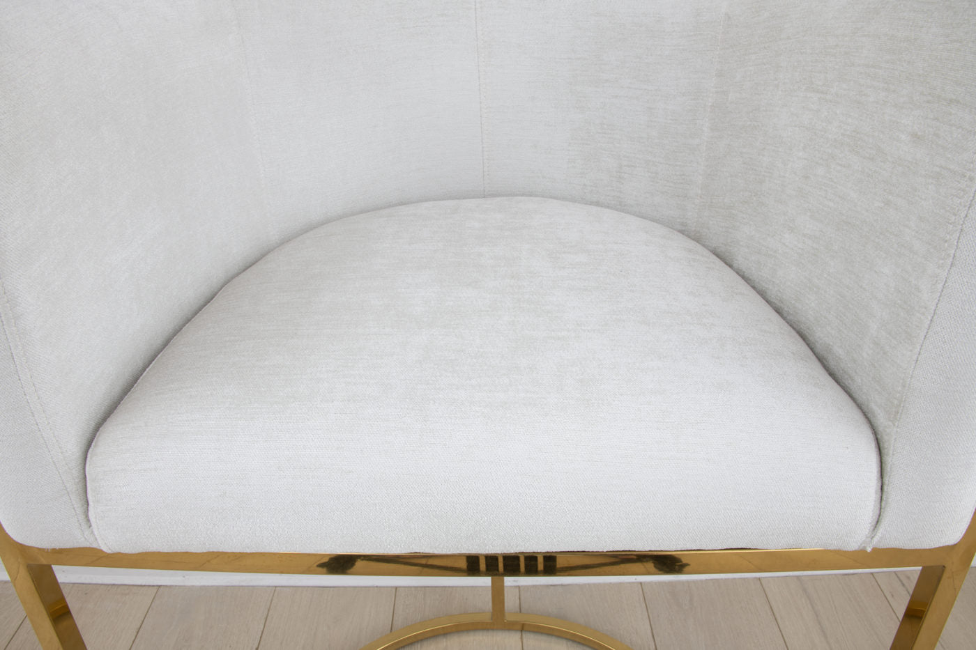 Lucca Counter Stool Silver Grey/Off White