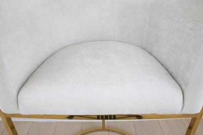 Lucca Counter Stool Silver Grey/Off White