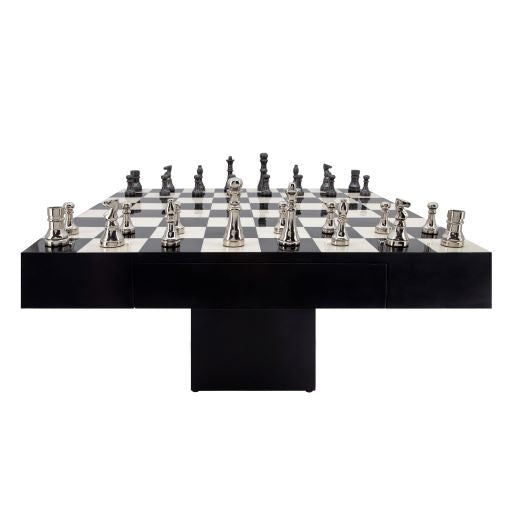 32X32 RESIN CHESS SET | Black/White