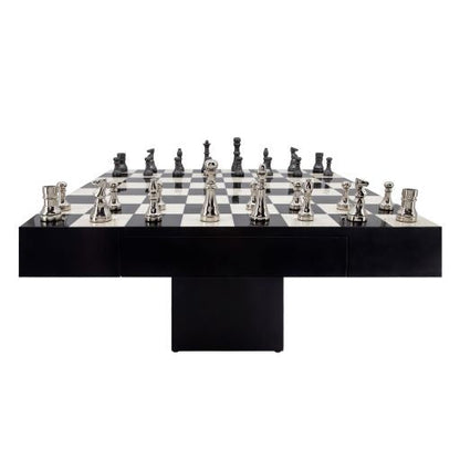 32X32 RESIN CHESS SET | Black/White