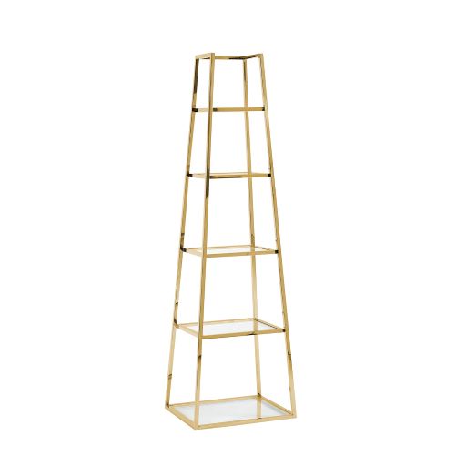 STAINLESS STEEL ETAGERE, GOLD