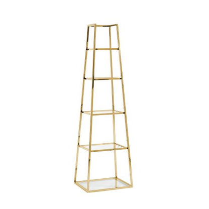 STAINLESS STEEL ETAGERE, GOLD