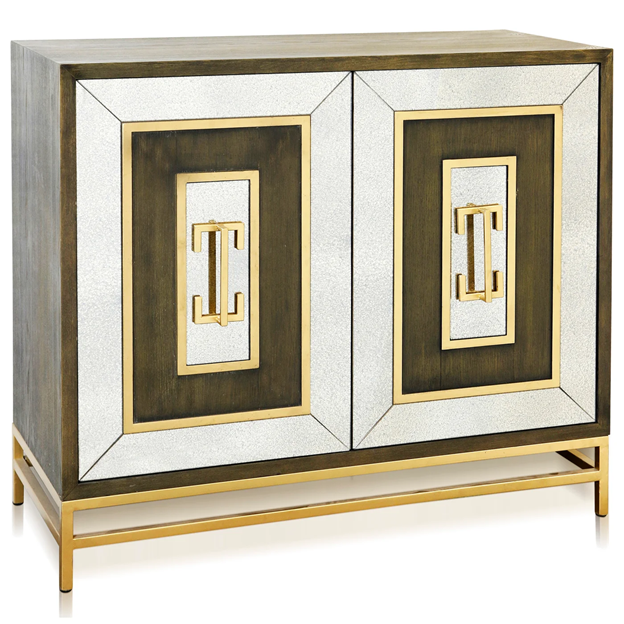 ANTIQUE MIRRORED CABINET