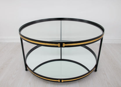 Champagne & Round Gold Coffee Table