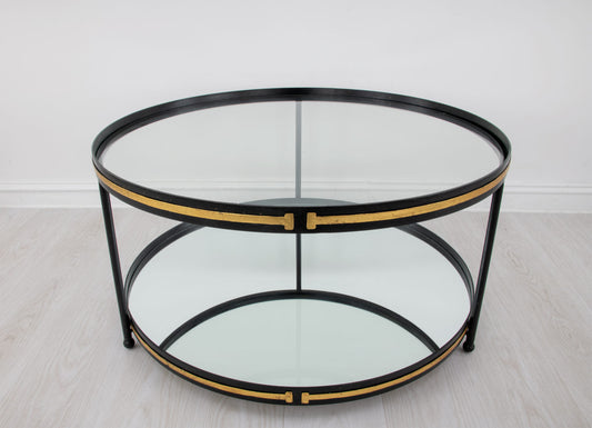 Champagne & Round Gold Coffee Table