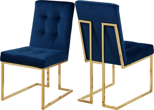 PIERRE VELVET DINING CHAIRS/GOLD