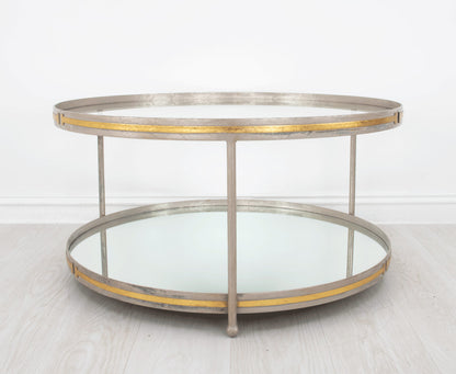 Champagne & Round Gold Coffee Table