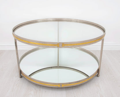 Champagne & Round Gold Coffee Table