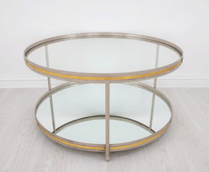Champagne & Round Gold Coffee Table