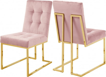PIERRE VELVET DINING CHAIRS/GOLD