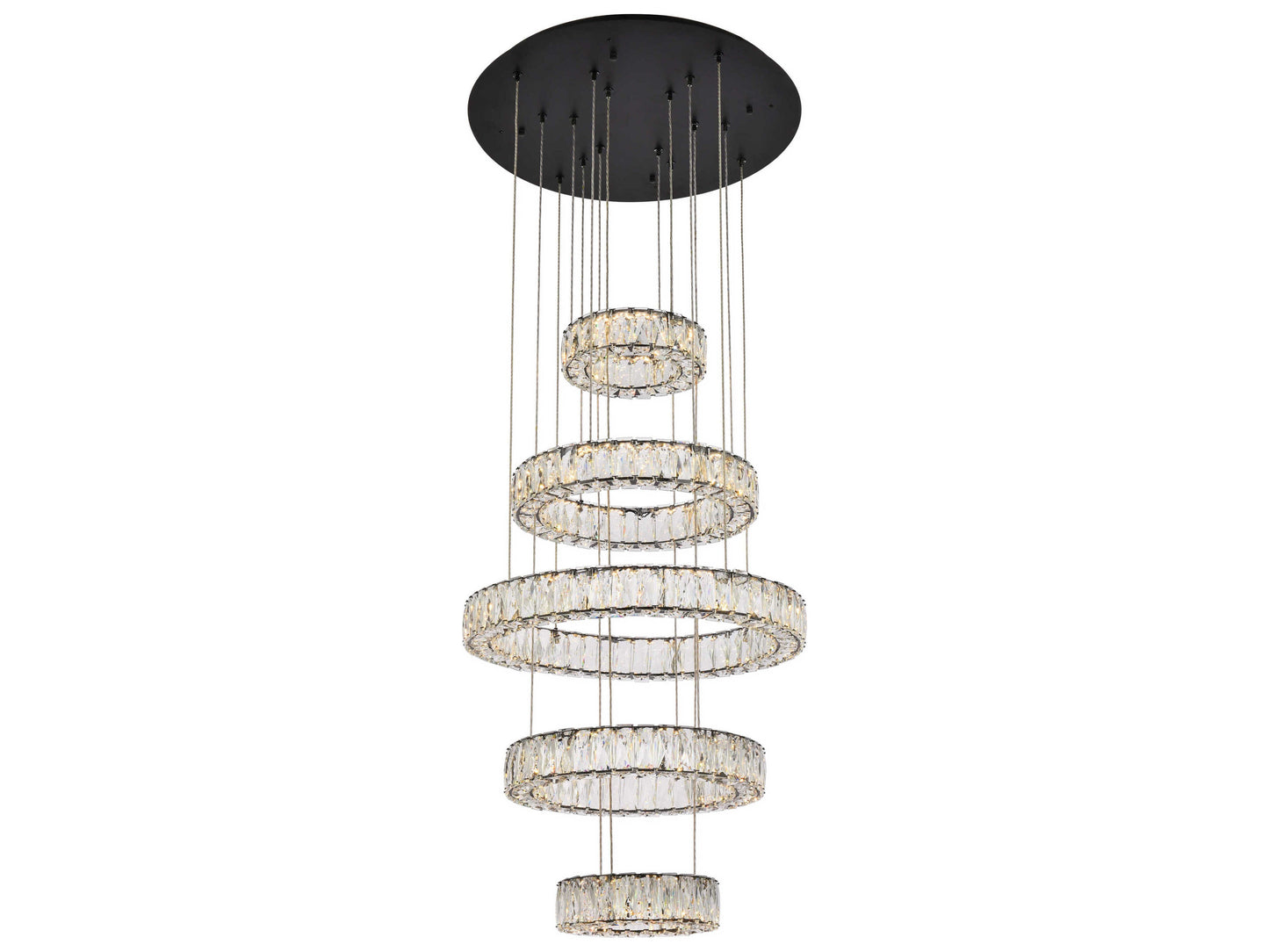 5 DIAMOND RING CHANDELIER
