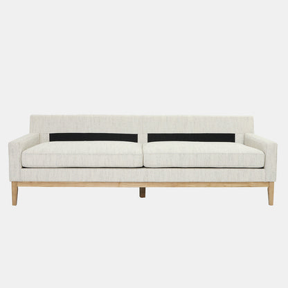 Wood, 3-Seater Bolstered Sofa, Beige