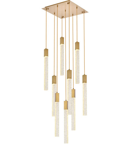 9 PENDANT SATIN GOLD FINISH