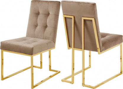 PIERRE VELVET DINING CHAIRS/GOLD