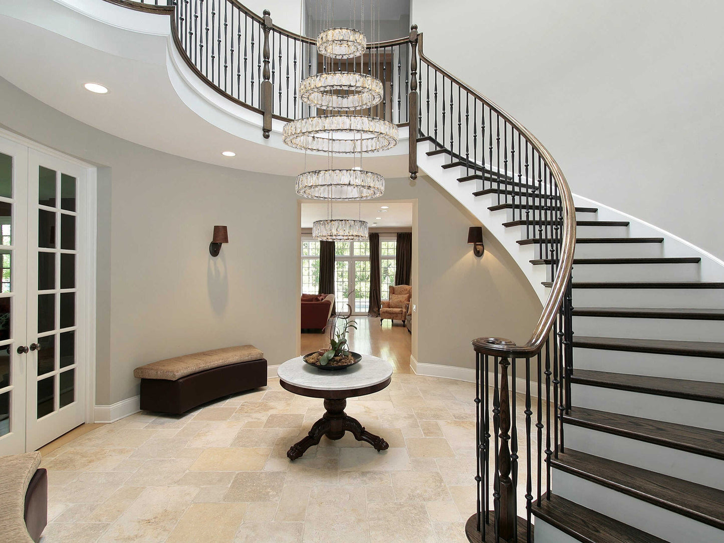 5 DIAMOND RING CHANDELIER