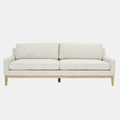 Wood, 3-Seater Bolstered Sofa, Beige