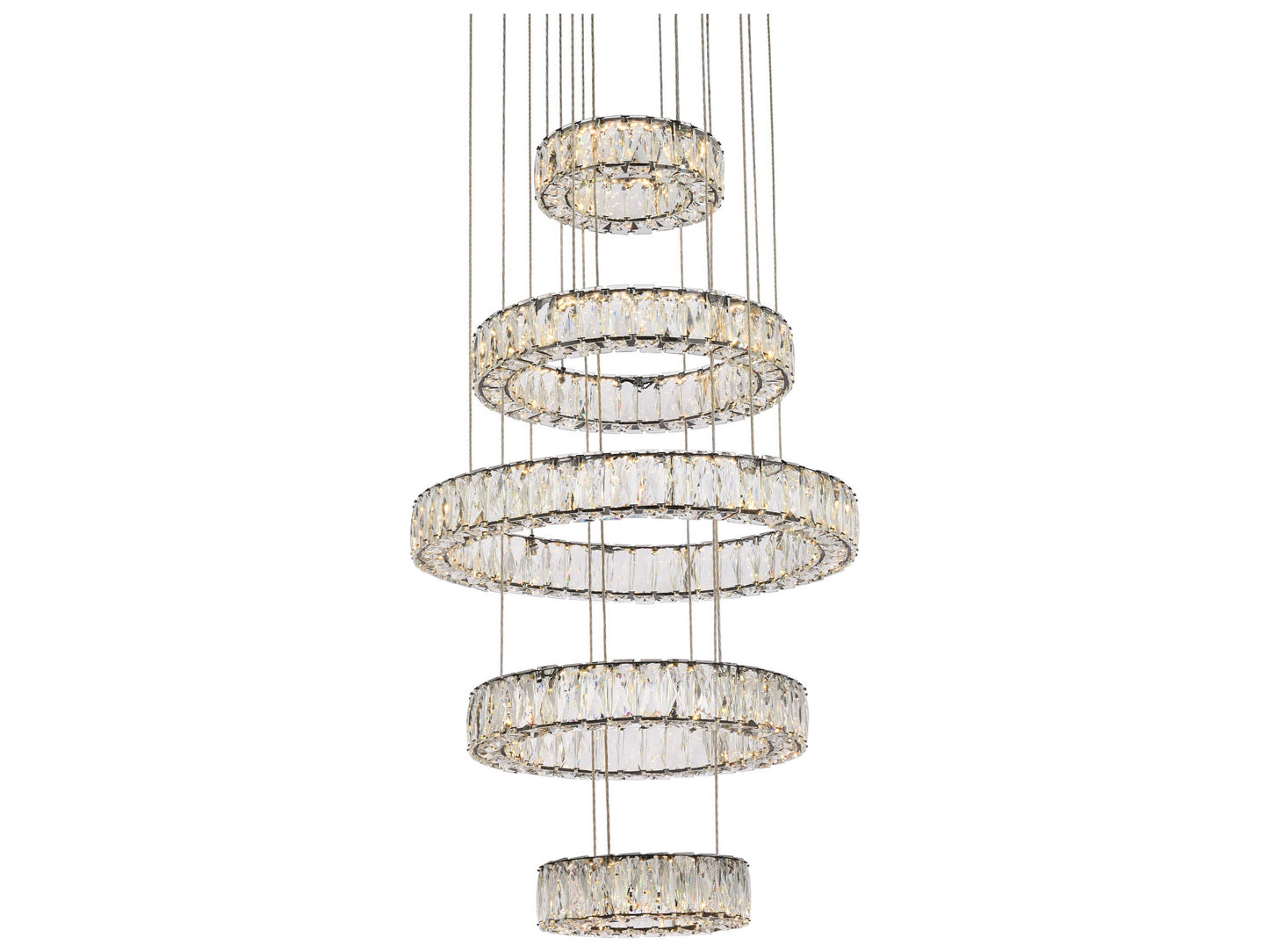 5 DIAMOND RING CHANDELIER