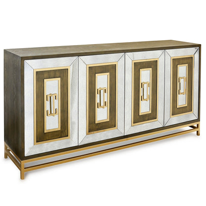 JAMISON DARK MIRRORED WALNUT FINISH SIDEBOARD
