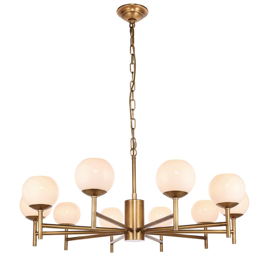 MILK GLASS GLOBES ON BRASS FINISH