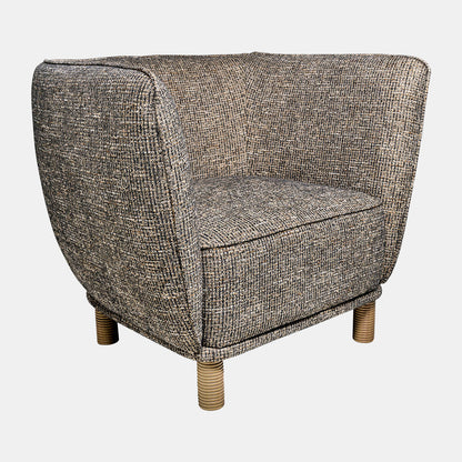 High Back Accent Chair, Peppercorn