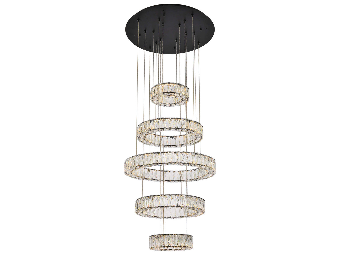 5 DIAMOND RING CHANDELIER