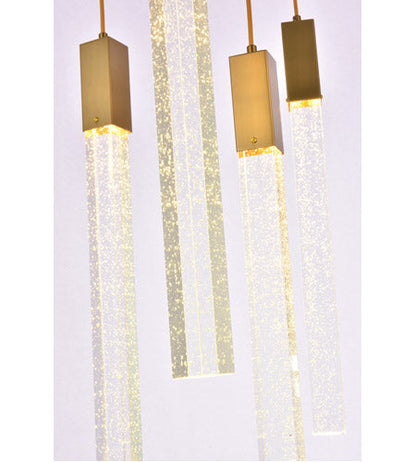 9 PENDANT SATIN GOLD FINISH