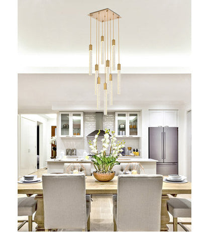 9 PENDANT SATIN GOLD FINISH