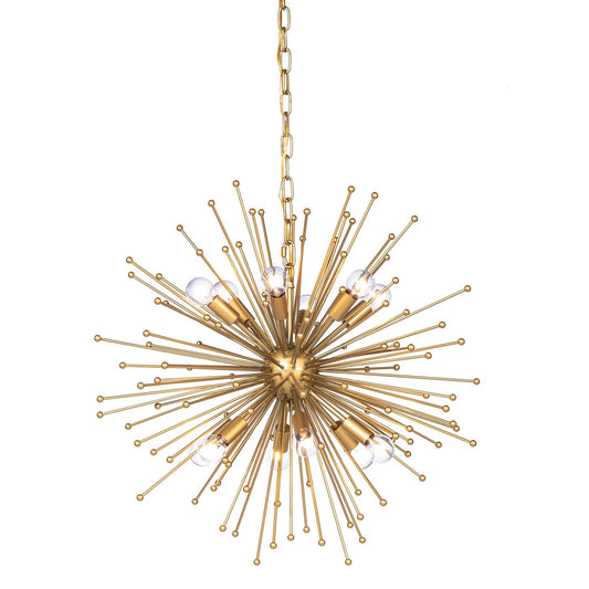 LARGE/ GOLD FINISHED METAL CHANDELIER