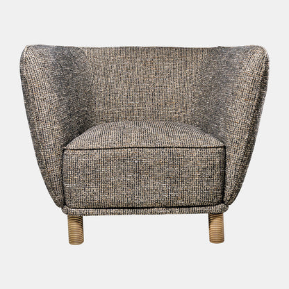 High Back Accent Chair, Peppercorn