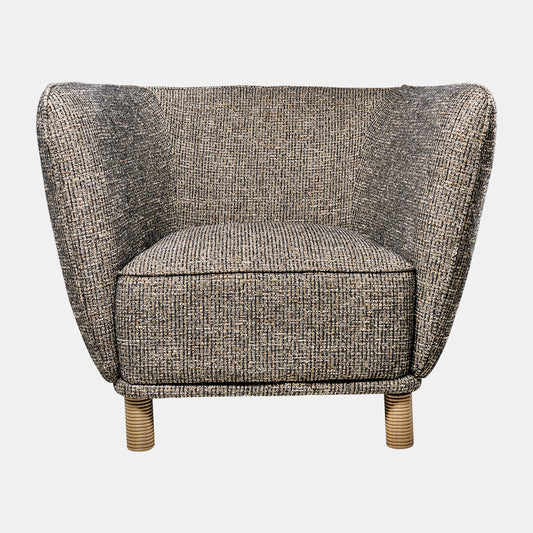 High Back Accent Chair, Peppercorn