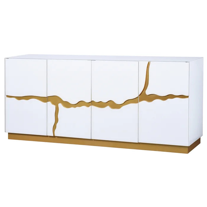 Lava Sideboard w/Gold accent